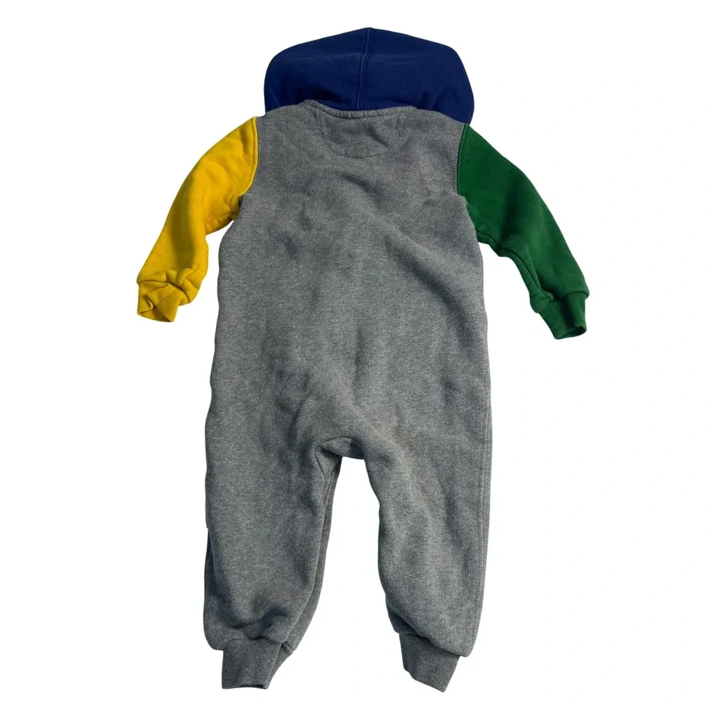 Polo Ralph Lauren ColorBlock Hoodie Sweatsuit Coveralls Jumpsuit 12m boy outfit